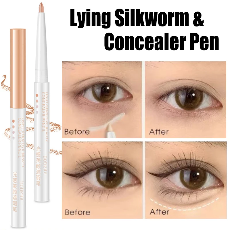 

Waterproof Concealer Pen Lying Silkworm Pen Full Cover Spot Blemish Foundation Concealer Pen Eyebrow Lip Contouring Makeup Tool