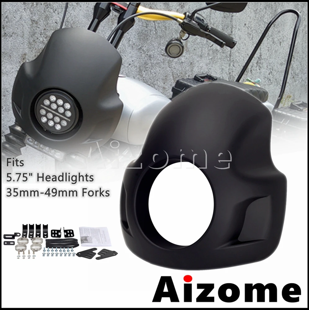 

Plastic Cafe Racer Cover 5.75 inch Headlight Fairing For Harley Sportster XL 1200 883 Forty-Eight Iron 883 Roadster 2009 -2020