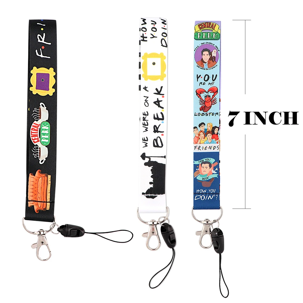 LX734 TV Show Friends Wrist Lanyard Anti-lost Phone Cord for Earphone ID Card Holder Short Rope Phone Straps Friends Best Gift