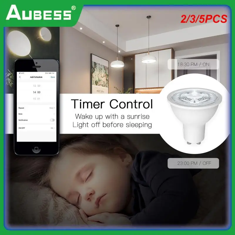 

2/3/5PCS Zigbee Spotlight 5w Diy Gu10 Spotlight Lamp Voice Control Tuya/smartlife App Dimmable Led Light Bulb