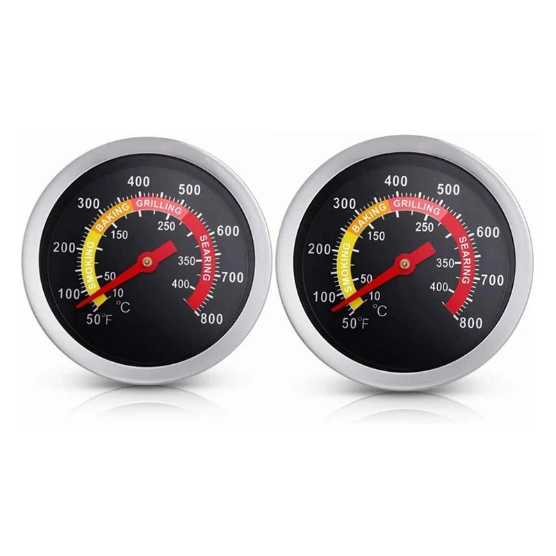 

BBQ Grill Temperature Gauge, Barbecue Charcoal Grill Smoker Temperature Gauge Pit BBQ Pizza Oven Thermometer