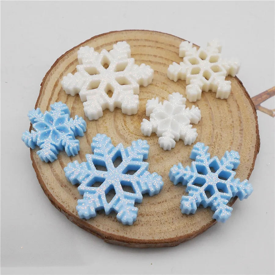 

Снежинки из смолы GraceAngie 12 шт. синий белый