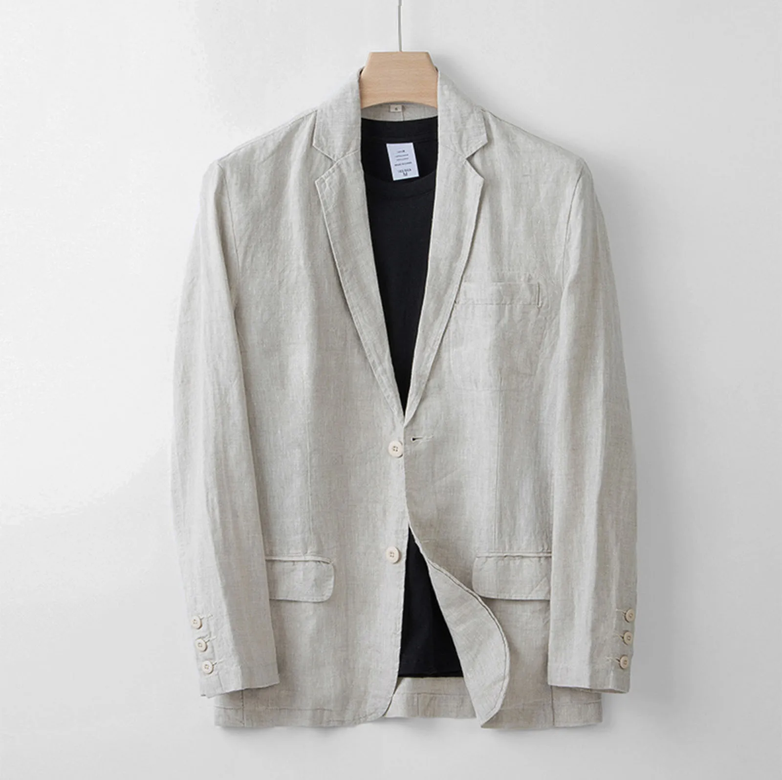 

Men's Casual Slim Fit Linen Jacket Lightweight 2 Button Sport Coat Jacket Casual Business Suits Wedding Guys Tuxedo 42 Jacket