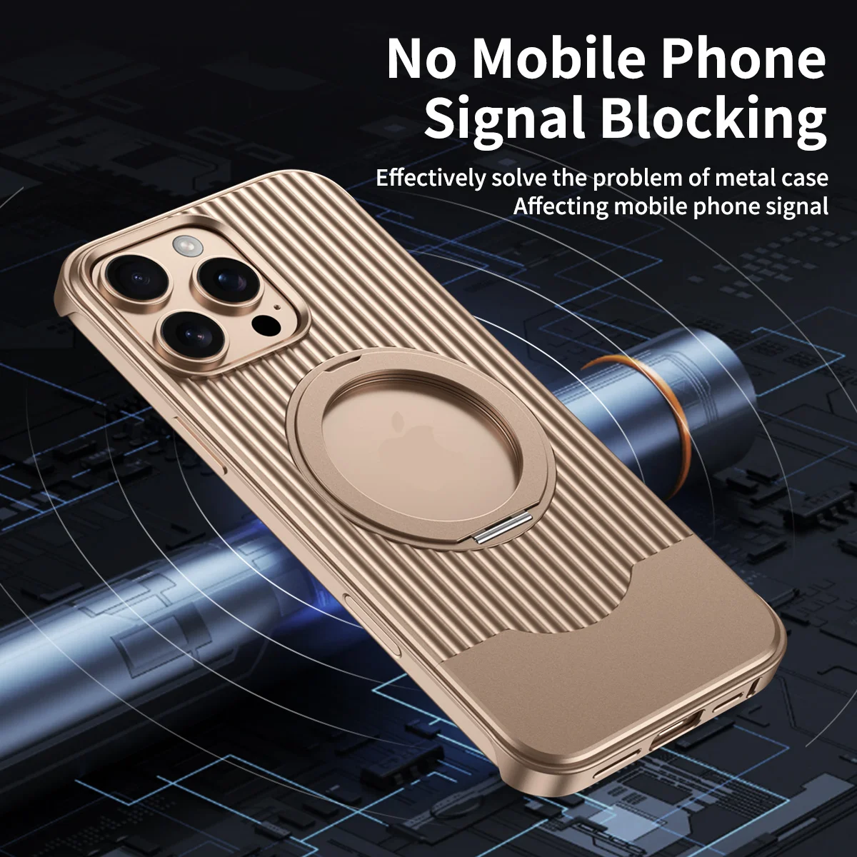 Роскошный металл 360° ° Чехол с поворотным кронштейном для телефона защитой от