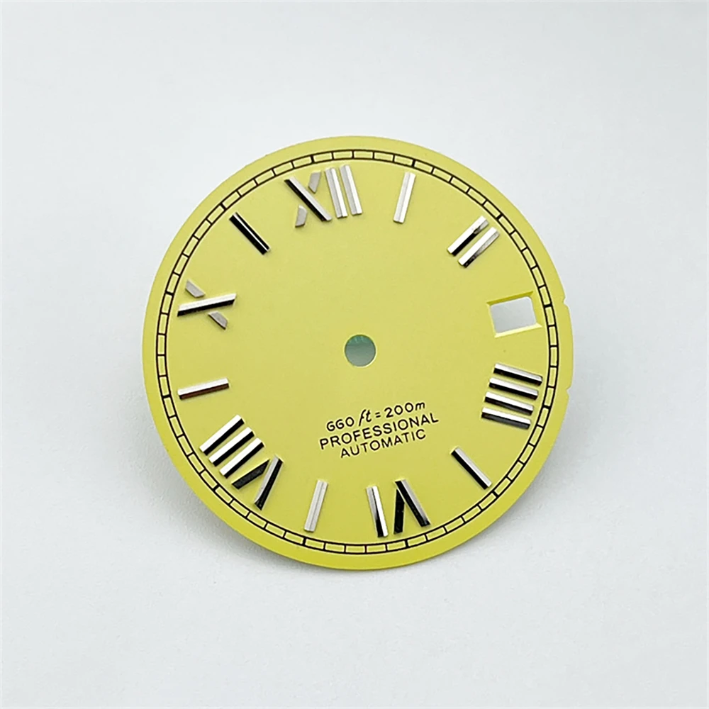 Циферблат Sunray-образный с римскими цифрами и окошком даты для часов NH35A/ 4R35