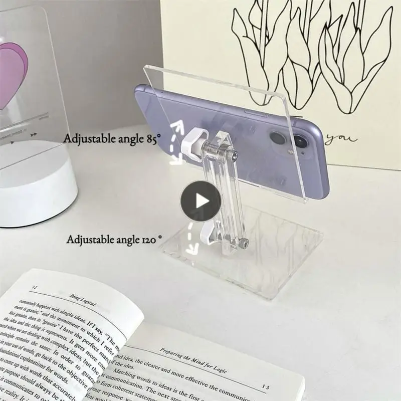 

Colorless And Transparent Phone Stand Height Adjustable Transparent Bracket Simple No Picture Desktop Stand Flat Shelf Bracket