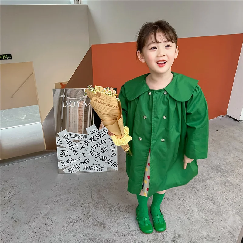 

Детское пальто для девочек, куртка, верхняя одежда, 2022, ветровка, утепленная, весна-осень, хлопковая Спортивная, рождественский подарок, детс...