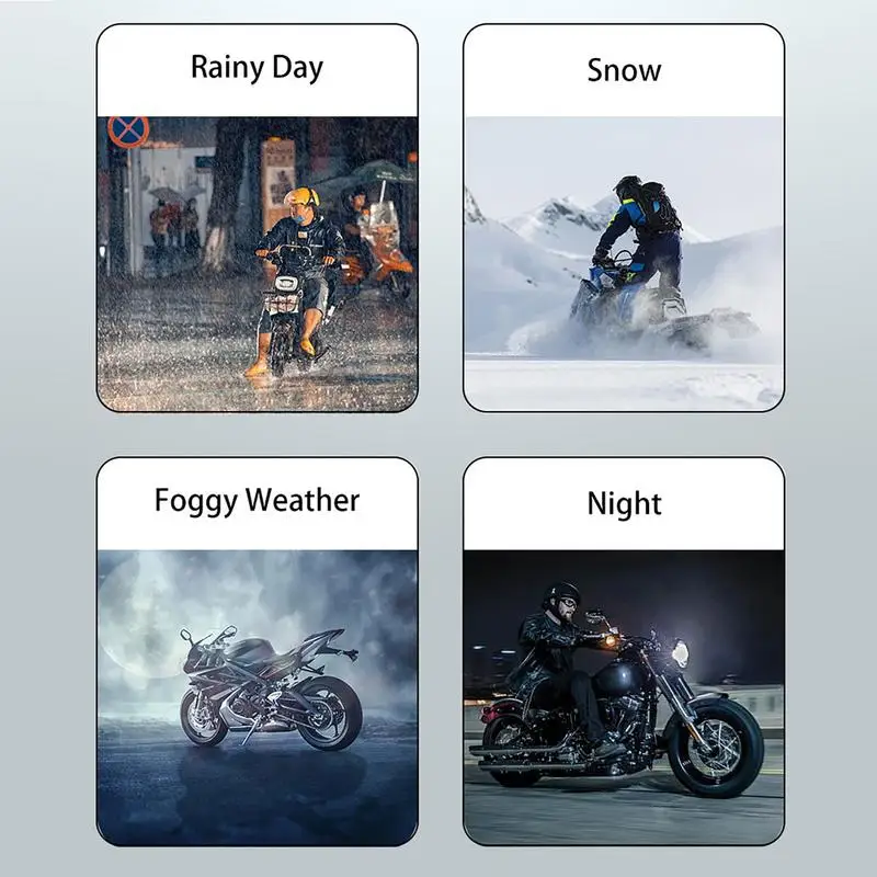 Lampa przeciwmgielna do motocykla 30W reflektory LED jazdy z bursztynowo-białymi światłami wielofunkcyjny wodoodporny motocykl