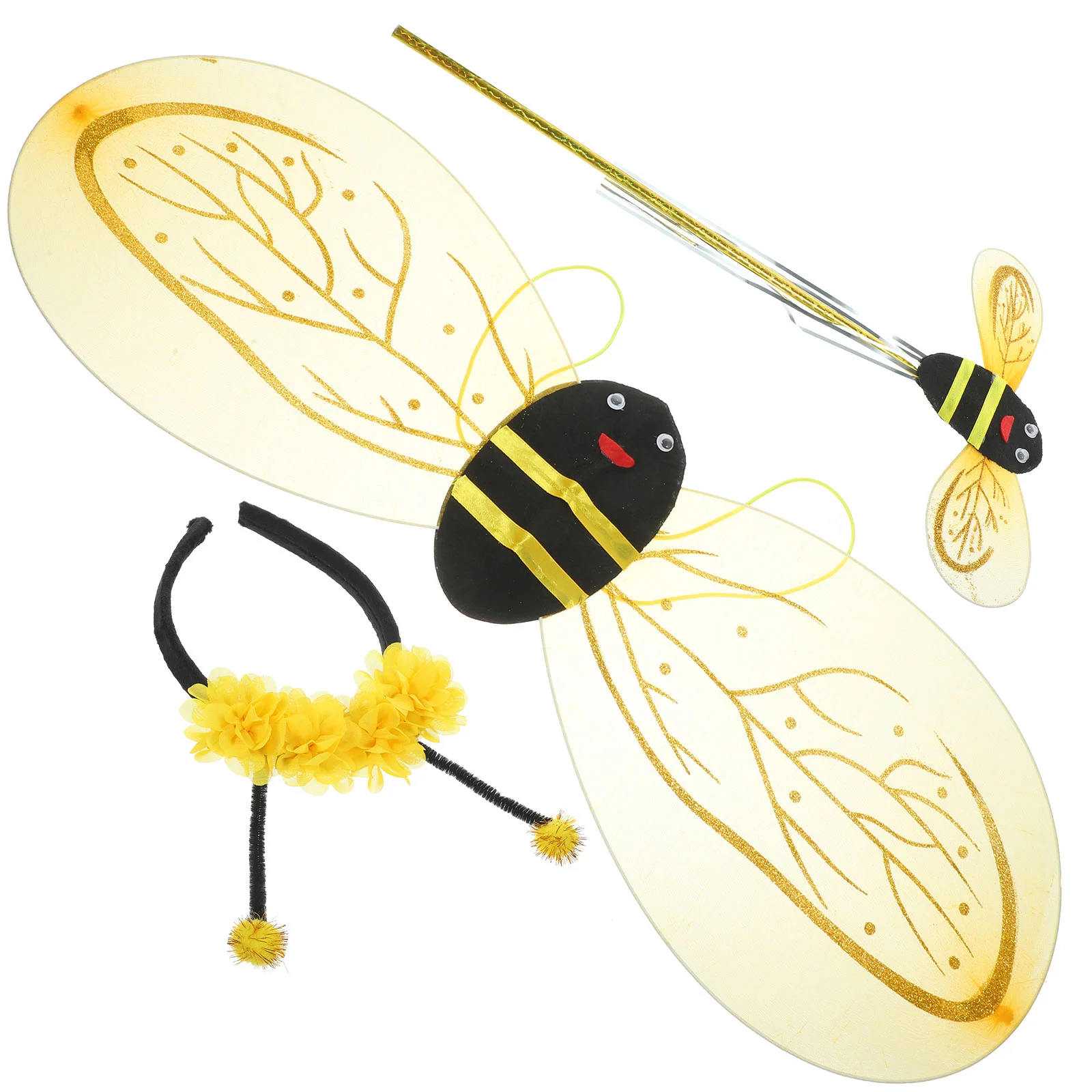 

Набор с пчелиными крыльями, палочка, Детская повязка на голову, реквизит, костюм для косплея, детское место, одежда для девочек
