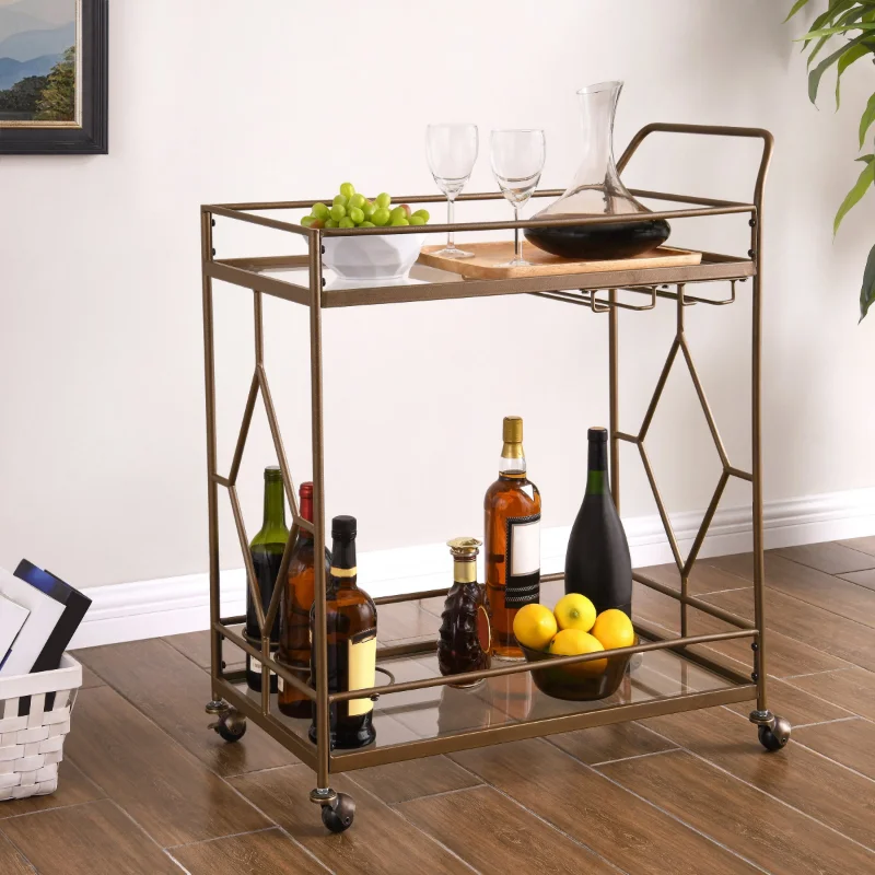 

Better Homes & Gardens Nicola Metal Bar Cart, Golden Bronze