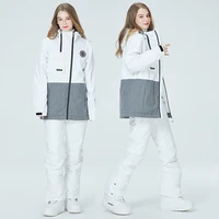 Ski Suit Men Winter Snowsuits Warm Windproof Waterproof Outdoor Color Matching Ski Jacket and Pants Set Skiing Snowboarding Suit