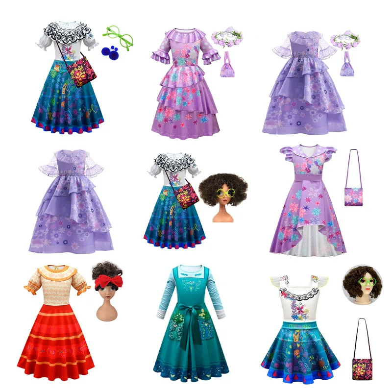 

Карнавальный костюм для девочек, с париком и сумкой