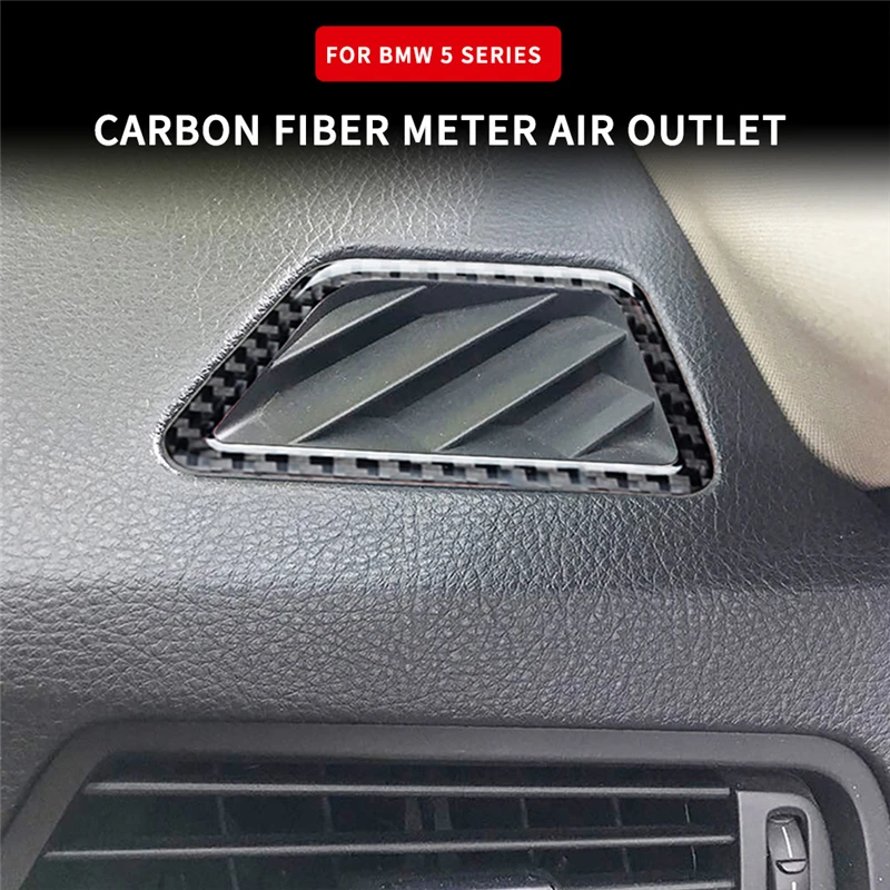 

100x58mm Car Accessories Black Color Carbon Fiber Air Outlet For BMW 5 Series 2001-2010