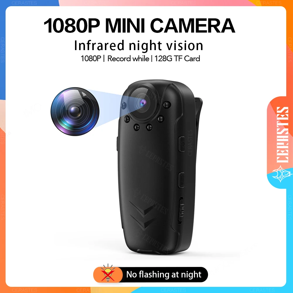 Price Review Mini Camera Law Enforcement Recorder 1080P Video Record Professional Portable Body Camera Meeting Long Battery Life Camcorders Online Shop