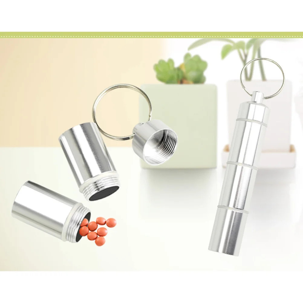 

Aluminum Case Mini Portable Medicine Container Small Storage Box Medicine Organizer Small Storage Box Travel
