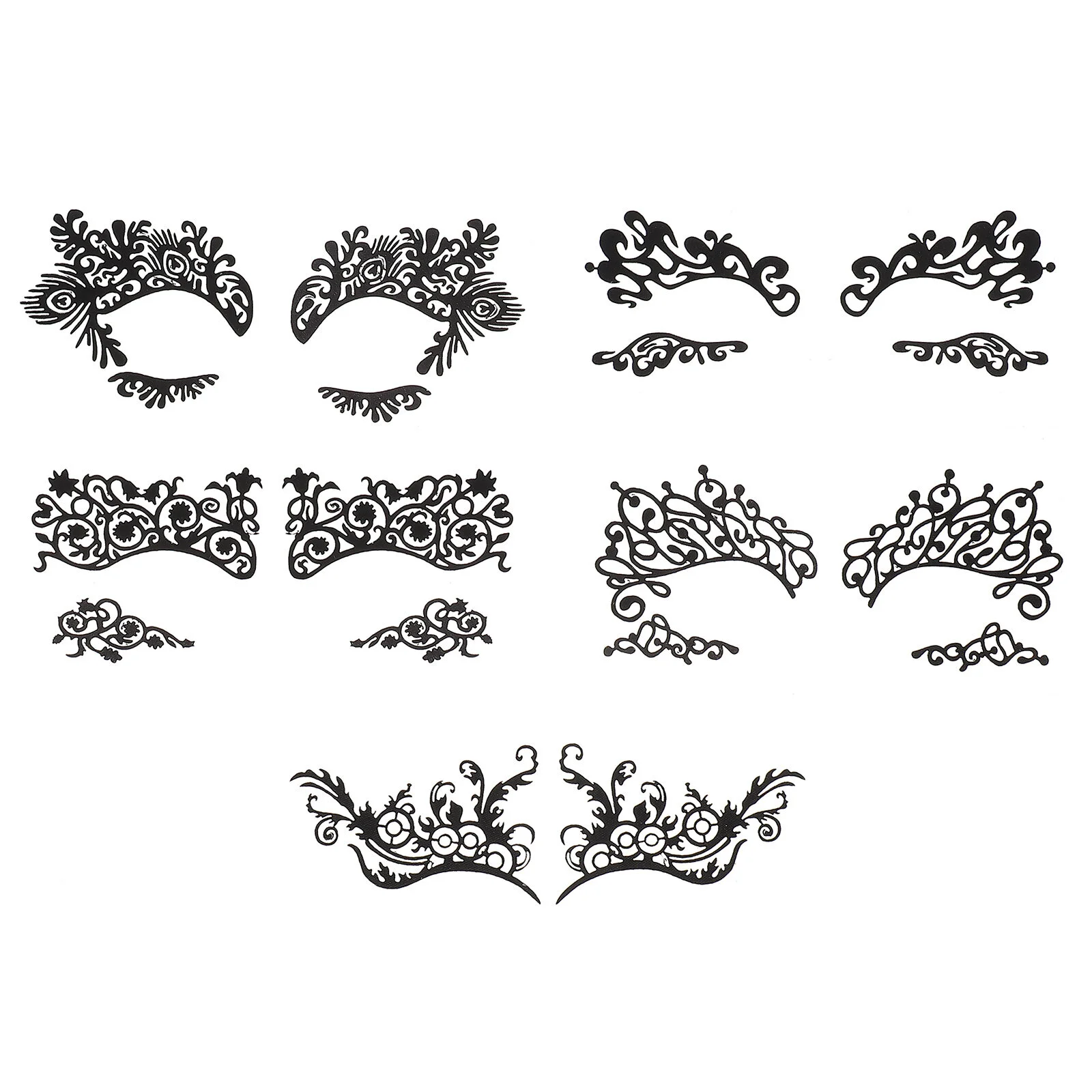 

5 Pcs Venice Makeup Sticker Eyeliner Black Jewelry Party Tattoos Masquerade Tattoos Eyeshadow Temporary Stickers Waterproof