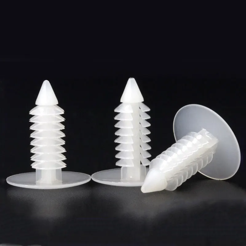 

10pcs Auto rivet Christmas tree barb rivet toothed plastic clip fixed buckle push-in rivet roof clip self-tapping screw