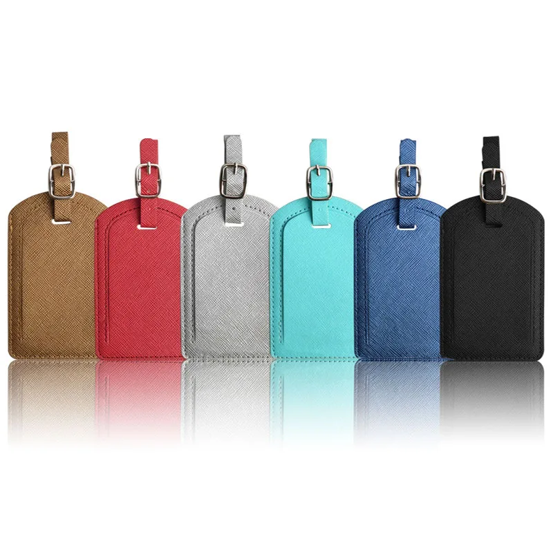 

1PC Portable Luggage Tags PU Leather Suitcase Identifier Label Baggage Board Bag Tag Name ID Address Holder Travel Passport Card