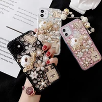 luxury diamond pumpkin car transparent phone case for iphone 13 12 11 pro max mini 6 7 8 plus x xs xr protection cover shell