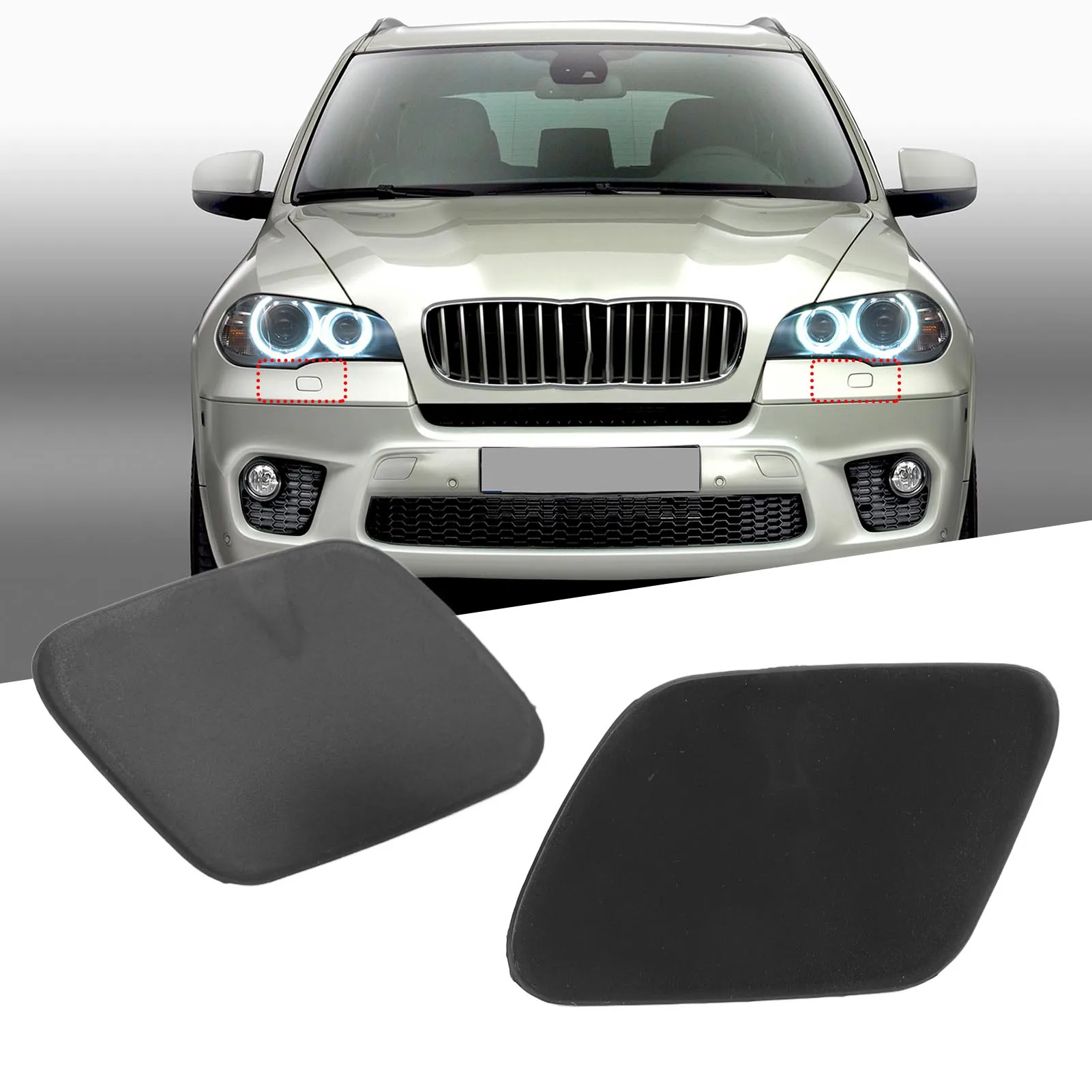 BMW X5 E70 2007-2013 Крышка Форсунки Омывателя Фар Левая И Правая Ударопрочная Переднего