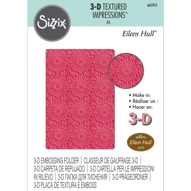Sizzix 665915 папка для тиснения с текстурой 3-D-крючком Мандала от Eileen Hull |