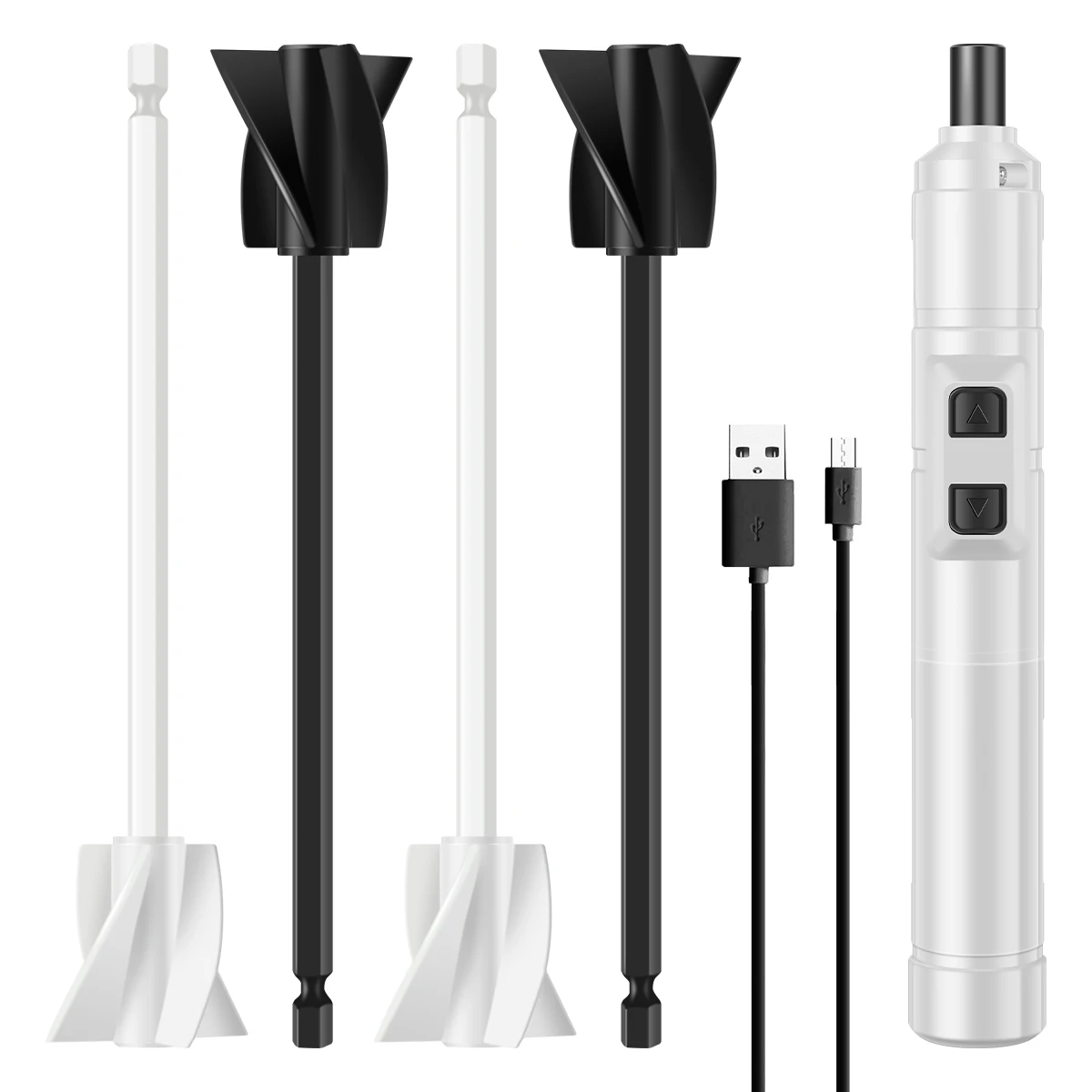 

Электрический ручной мешалка из эпоксидной смолы с 4 патронами для перемешивания на 1/4 дюйма