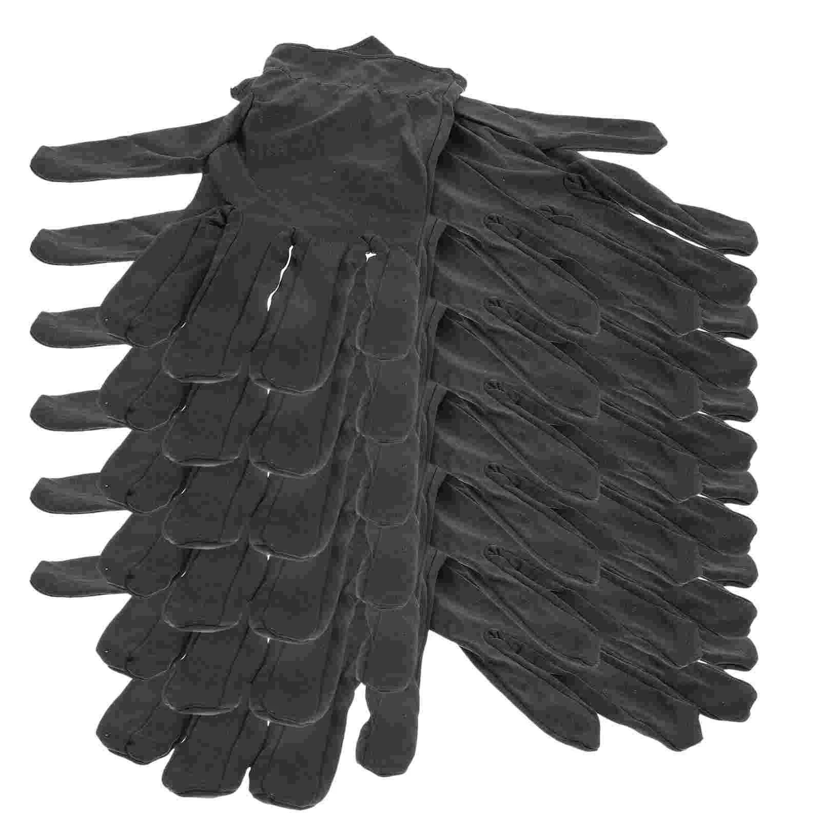 

6 Pairs Elastic Jewelry Gloves Miss Moisturizing Clean Handling Gloves¡¢ Cotton Inspection Black Work for men