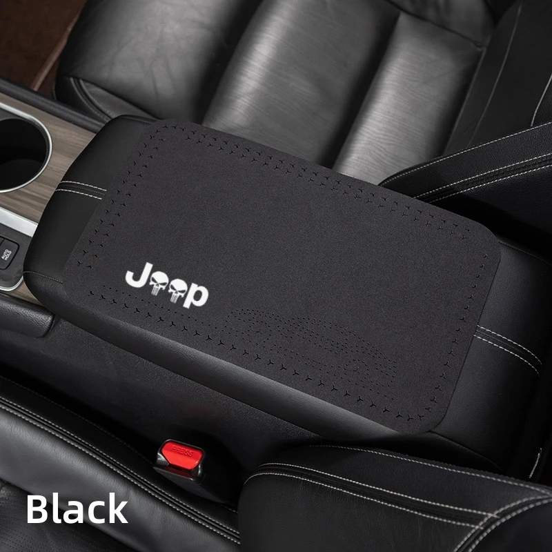 

Чехлы для центральной консоли автомобиля, мягкий коврик для подлокотника, аксессуары для стайлинга Jeep Wrangler JL JK Renegade Grand Compass Gladiator Cherokee