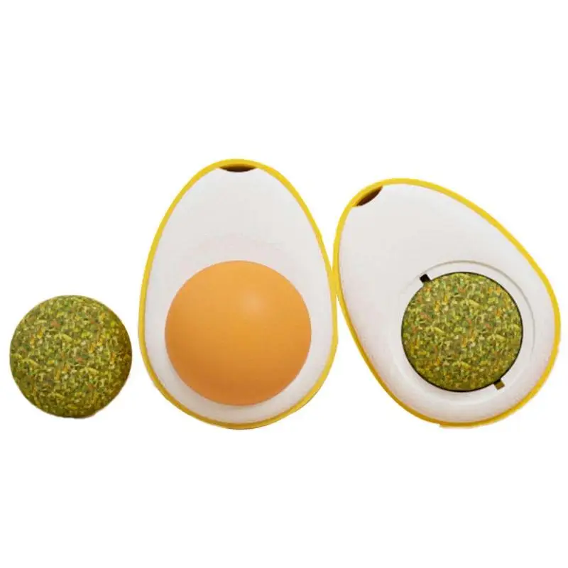 

Catnip Ball Toy Boiled Egg Design Catnip Ball Wall Mount Spinning Mint Balls Edible Cat Catnip Toys Catnip Licking Ball Cat