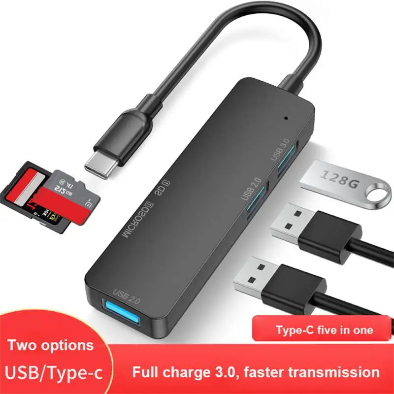 

USB-концентратор RYRA, USB 3,0, USB 2,0, TF/SD, 5 портов, мультиразветвитель OTG для Lenovo, HUAWEI, Xiaomi, концентратор USB 3,0 из алюминиевого сплава для ПК