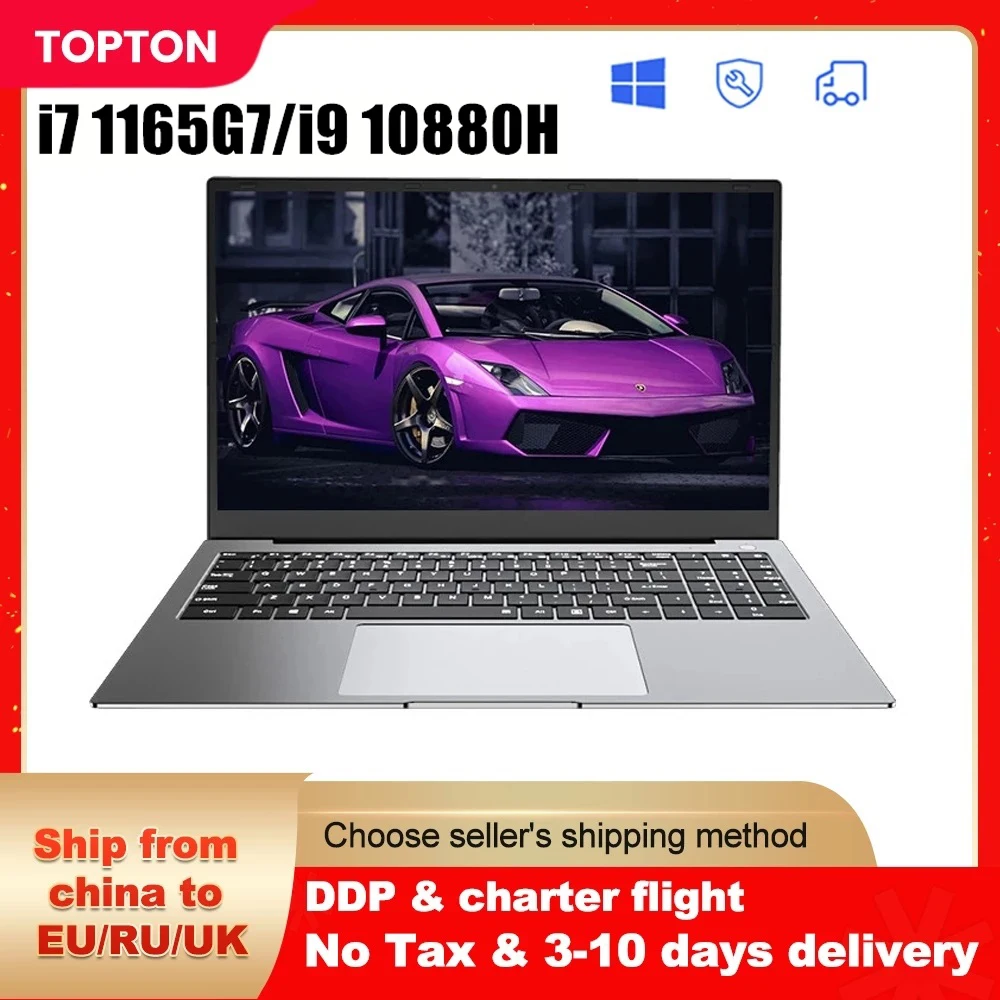 Ноутбук Topton i9 15 6 дюйма Intel i7 1165G7 10880H макс. 32 Гб ОЗУ 2 ТБ SSD 1920*1080 - Цена: 80586.06