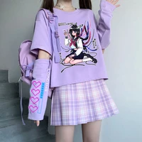 2022 harajuku kawaii summer art tops for women t shirt clothes y2k japanese streetwear e girl anime with arm cover graphic top
