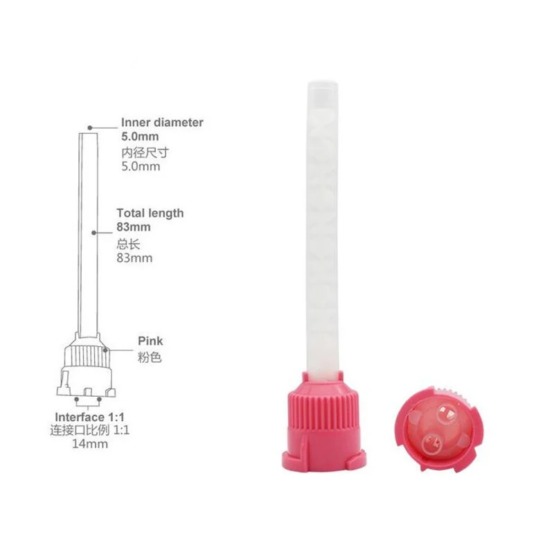 50 шт./пакет 1:1 стоматологические одноразовые силиконовые резиновые насадки для