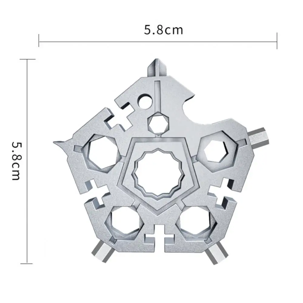 

Portable 18 in 1 Snowflake Wrench Stainless Steel Multifunction Hand Tools Star Anise Screwdriver Home/Outdoor Emergency Spanner