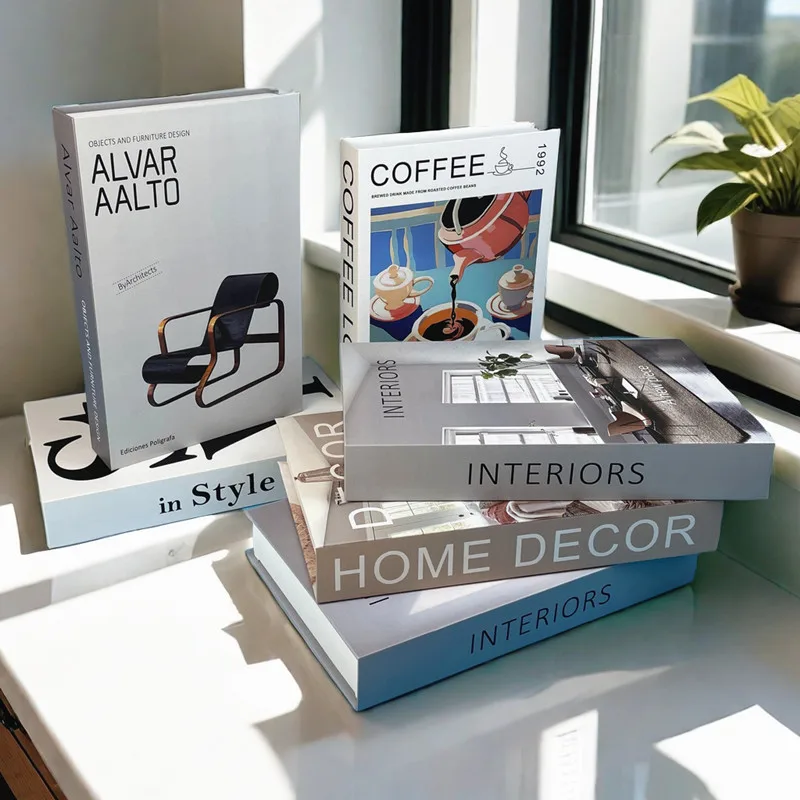 Поддельные книги Bauhaus для украшения Роскошный Домашний Декоративный ящик