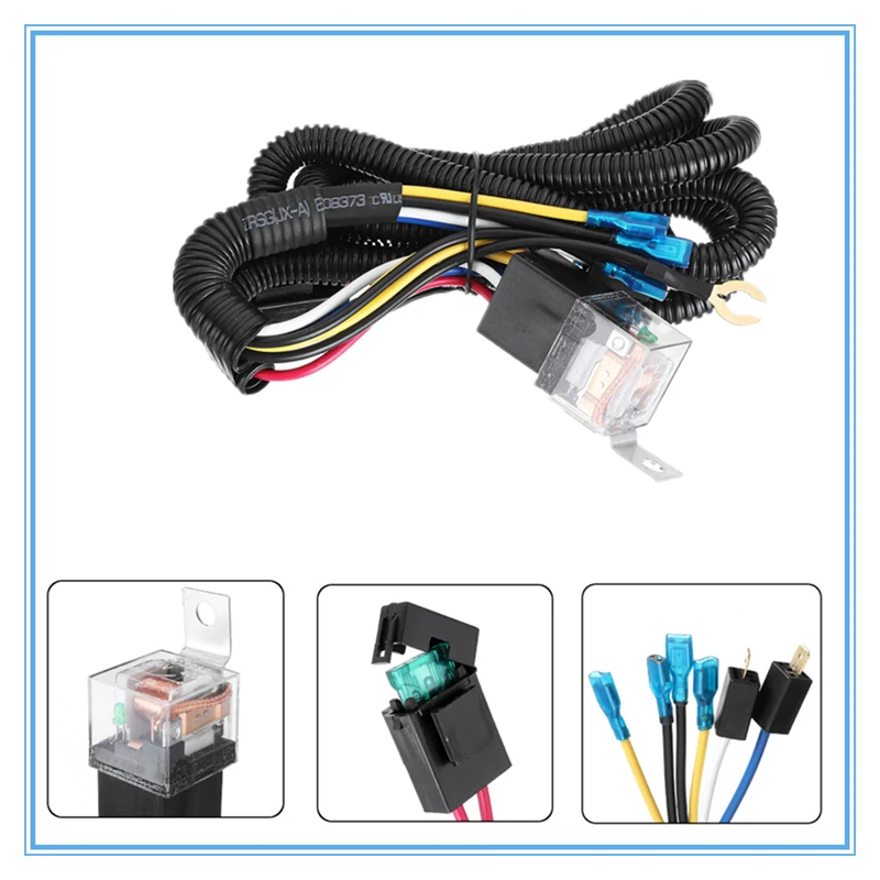 

1 комплект, 12 В, 40 А, комплект жгутов проводов реле электрического звукового сигнала для крепления на решетку, звуковые сигналы для автомобиля