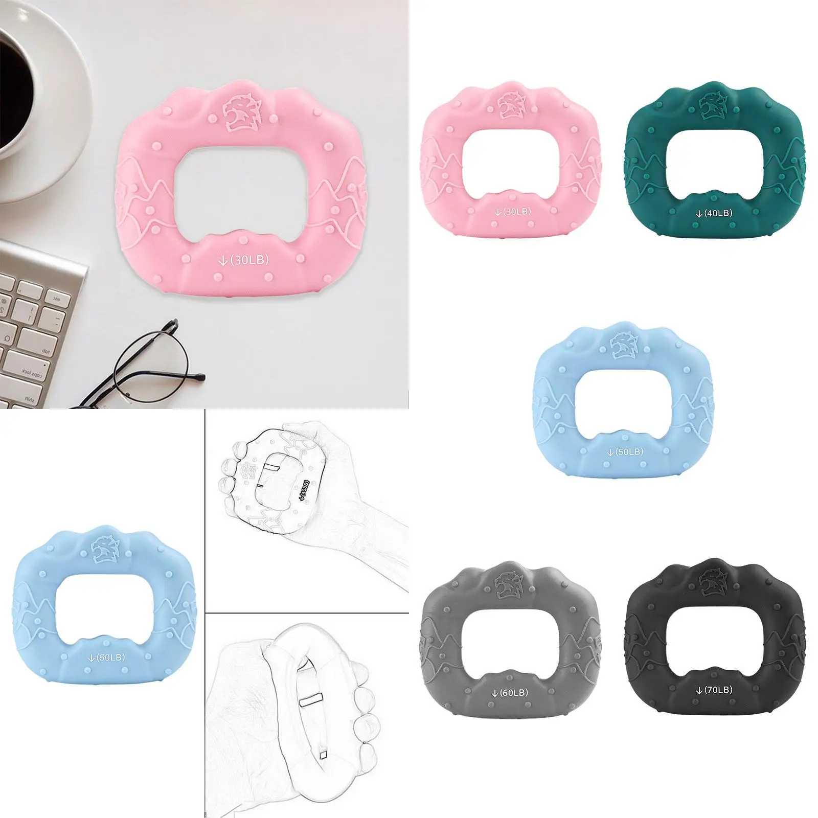 Тренажер для укрепления ручного захвата Силовой тренажер Гибкое устройство