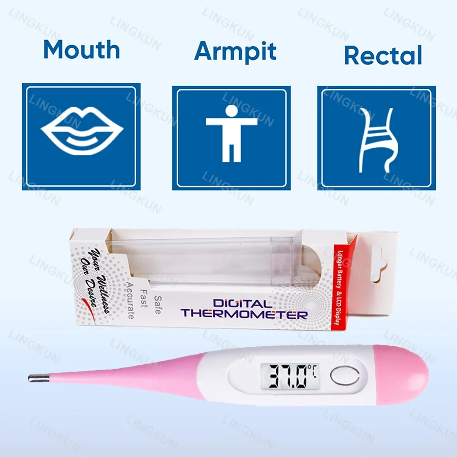 Цифровой Термометр Для Лихорадки Температура Тела Оральный Подмышки Ректальный