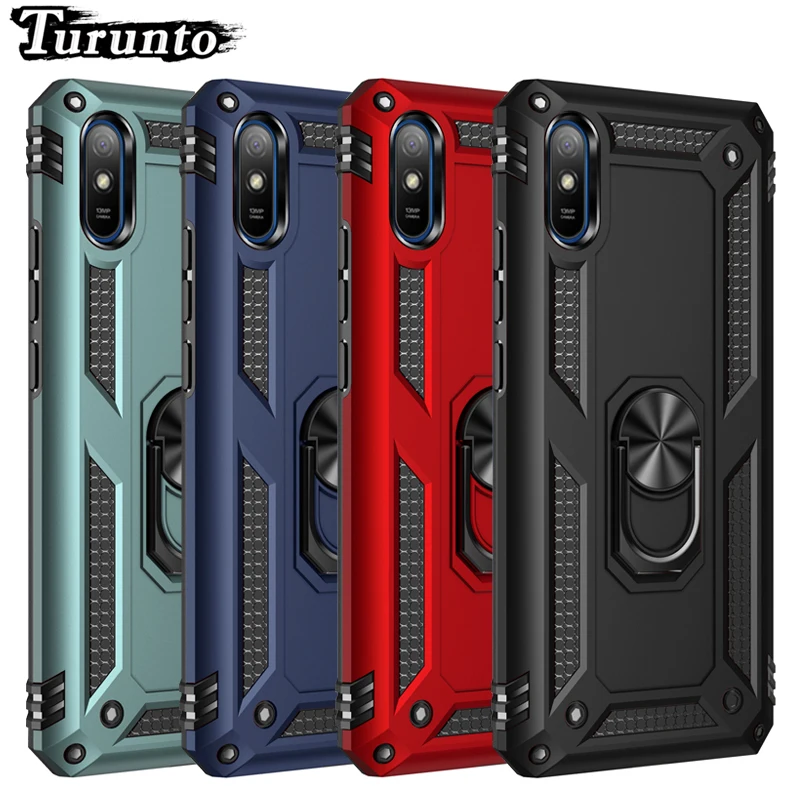 

Shockproof Armor Cover For Redmi 9A 9C 10C 10 Prime Redmi Note 12 11 10 9 8 Pro Xiaomi 11T 12T 11 Lite Magnetic Metal Ring Case