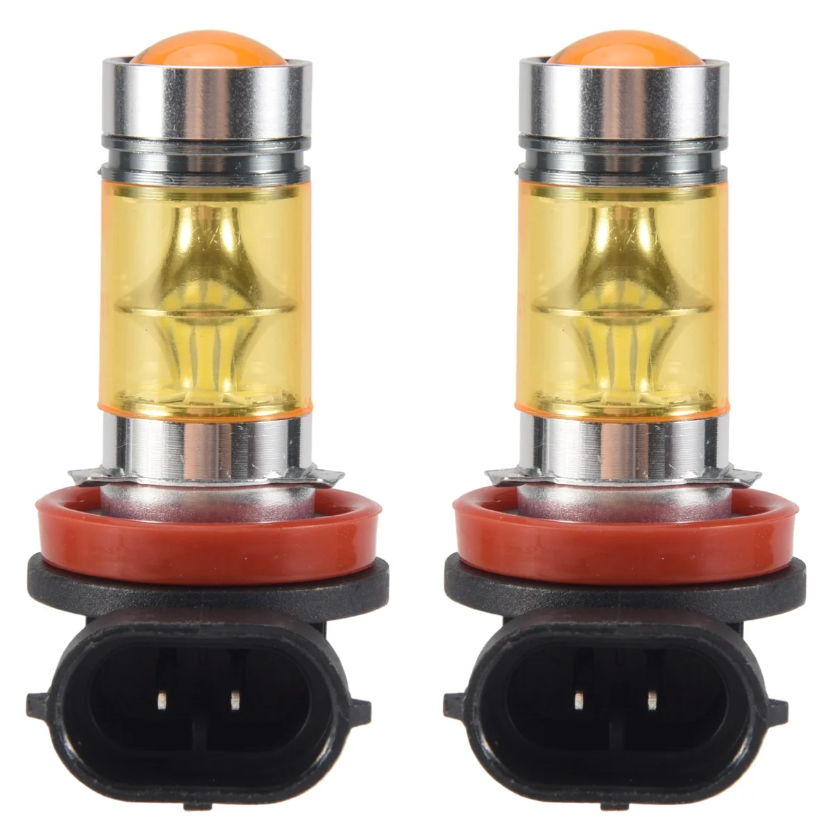 2 X светодиодные лампы высокой мощности 100 Вт H8 H11 желтая противотуманная лампа 2828