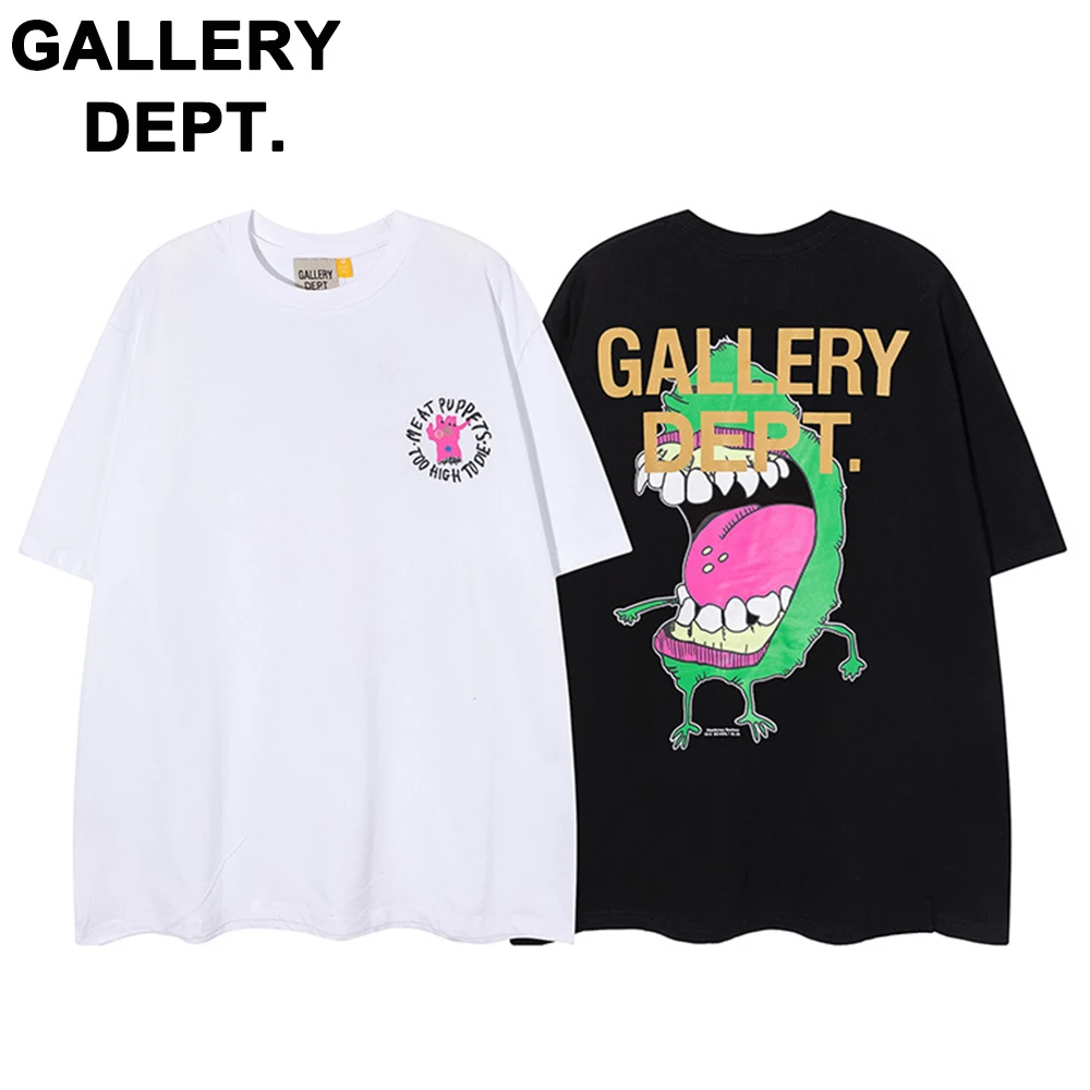 

Gallery DEPT Men's T-shirt Colorful Monogram Print Loose Short Sleeve T-shirt Tide Brand Pure Cotton T-shirt for Men and Women