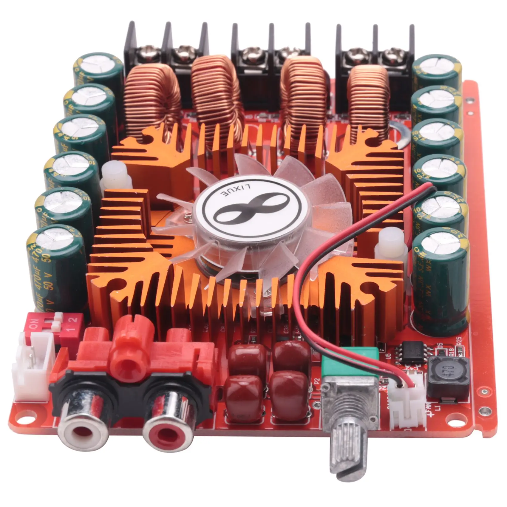 

TDA7498E 2X160W Dual Channel Audio Amplifier Board, Support BTL Mode 1X220W Single Channel, DC 24V Digital Stereo Power Amp M