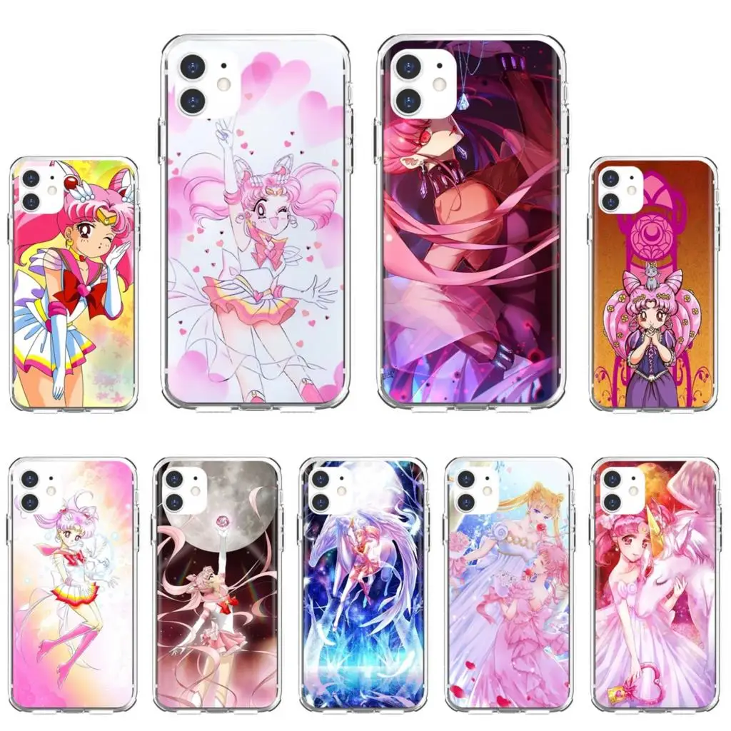 Sailor-Chibi-Moon-Anime-Japan Silicone Phone Covers For iPod Touch 5 6 Xiaomi Redmi S2 6 Pro 5A Pocophone F1 LG G6 Q6 Q7 G5