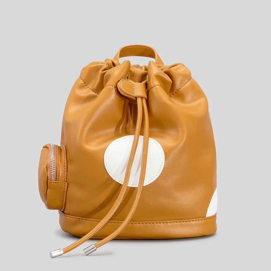 

Fashion Backpack for Women Drawstring Bucket Bags Soft PU Shoulder Bags Ladies Shopper Handbag Student School Bags Purses 2022