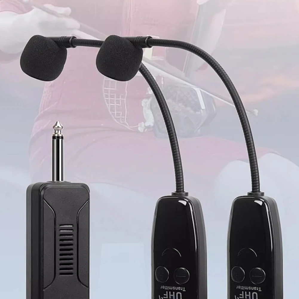 Беспроводной микрофон для саксофона Erhu 2 беспроводных микрофона в 1
