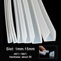 silicone rubber u channel edging trim seal 60%c2%b0c 180%c2%b0c hardness 55%c2%b0 card slot 1234568101215 mm for table glass board