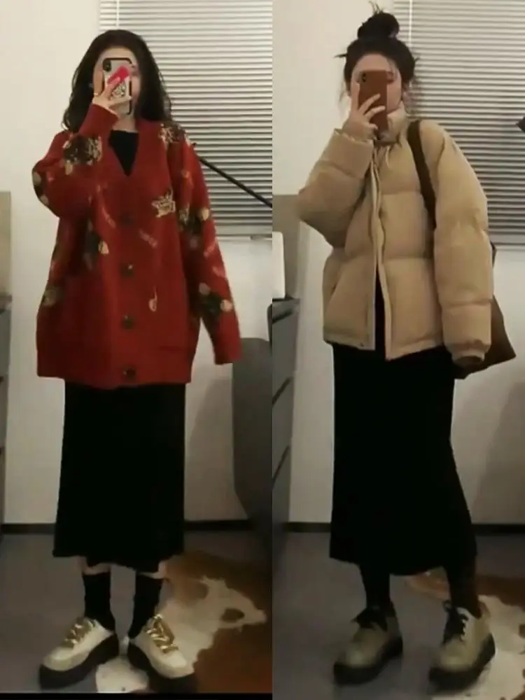 Осенне-зимнее новое маленькое трикотажное платье с длинными рукавами женское