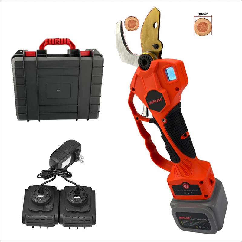 

30mm Hot Sale 21V Extention Foldable Pole Portable Cordless Pruners Electric Pruning Scissors