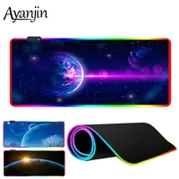 Game Mousepad LED light Computer Desktop Carpet RGB Mouse Pad Rubber Gaming Keyboard Pad Laptop Desk Mat Gamer Mause Mat Large
