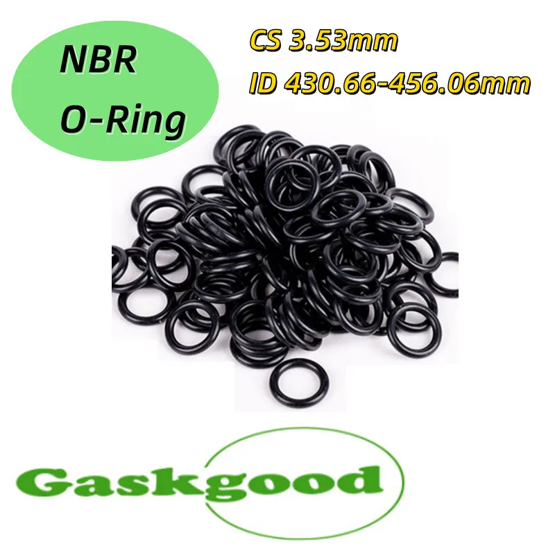 

1Pcs Black O Ring Gasket CS 3.53mm ID 430.66-456.06mm NBR Automobile Nitrile Rubber Round O Type Corrosion Oil Resistant Seal